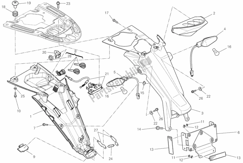 Todas las partes para Luz De La Cola de Ducati Monster 696 ABS USA 2013